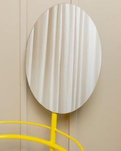 Vintage Metal Side Table with Mirror, 1960s