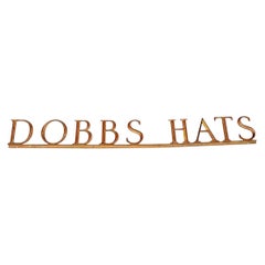 Vintage Metal Sign From Iconic New York Haberdasher Dobbs Hats