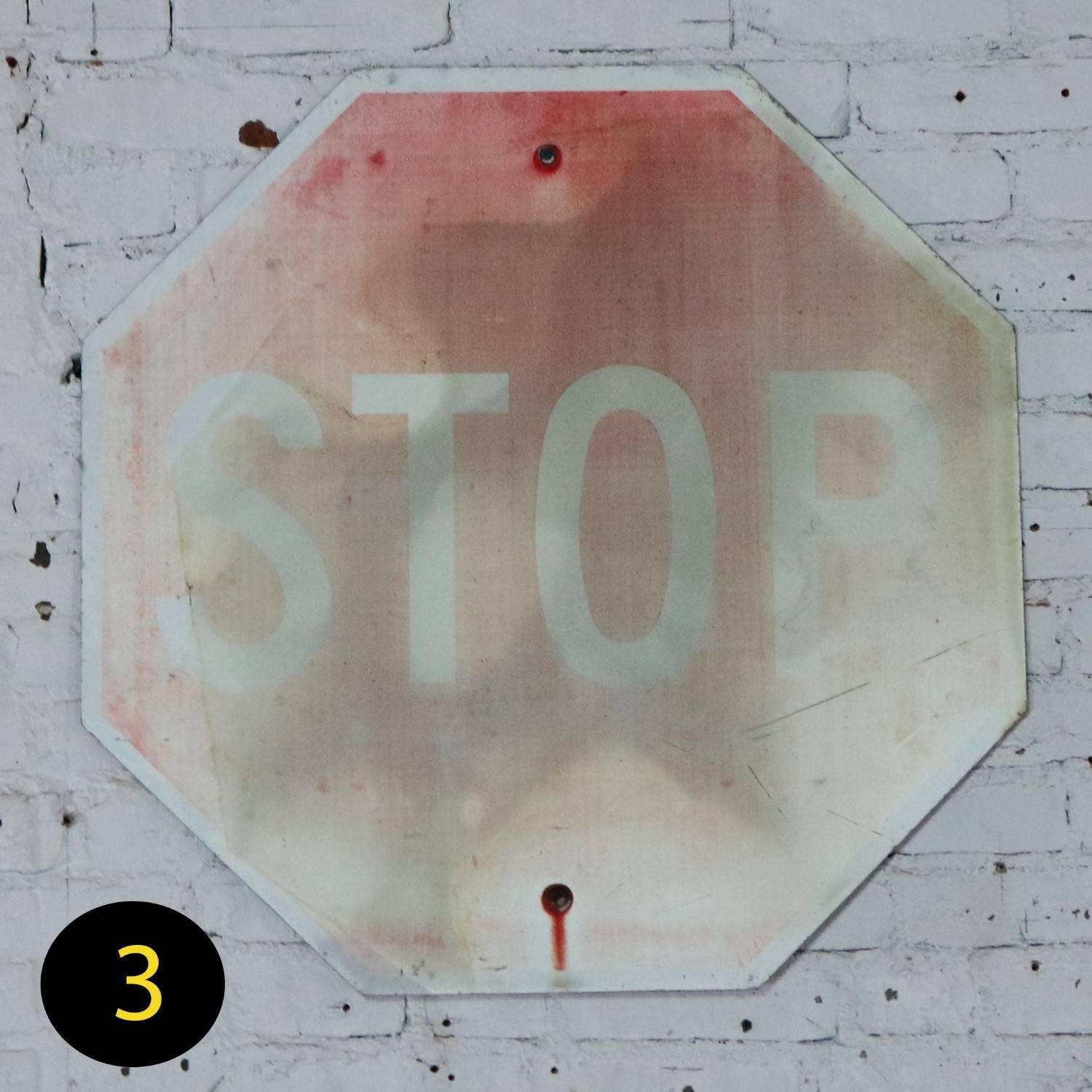 Vintage Metal Stop Signs 1