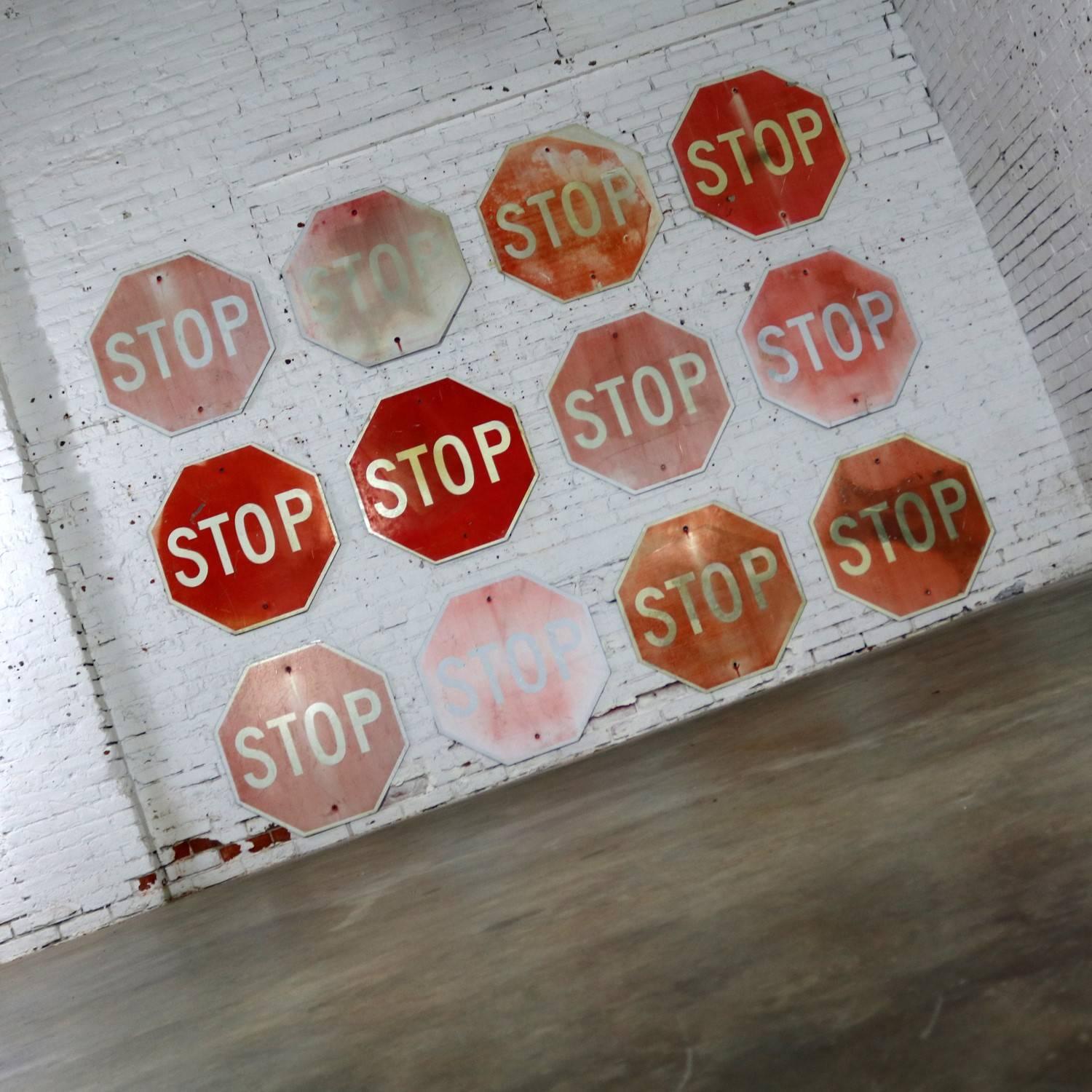 vintage stop sign