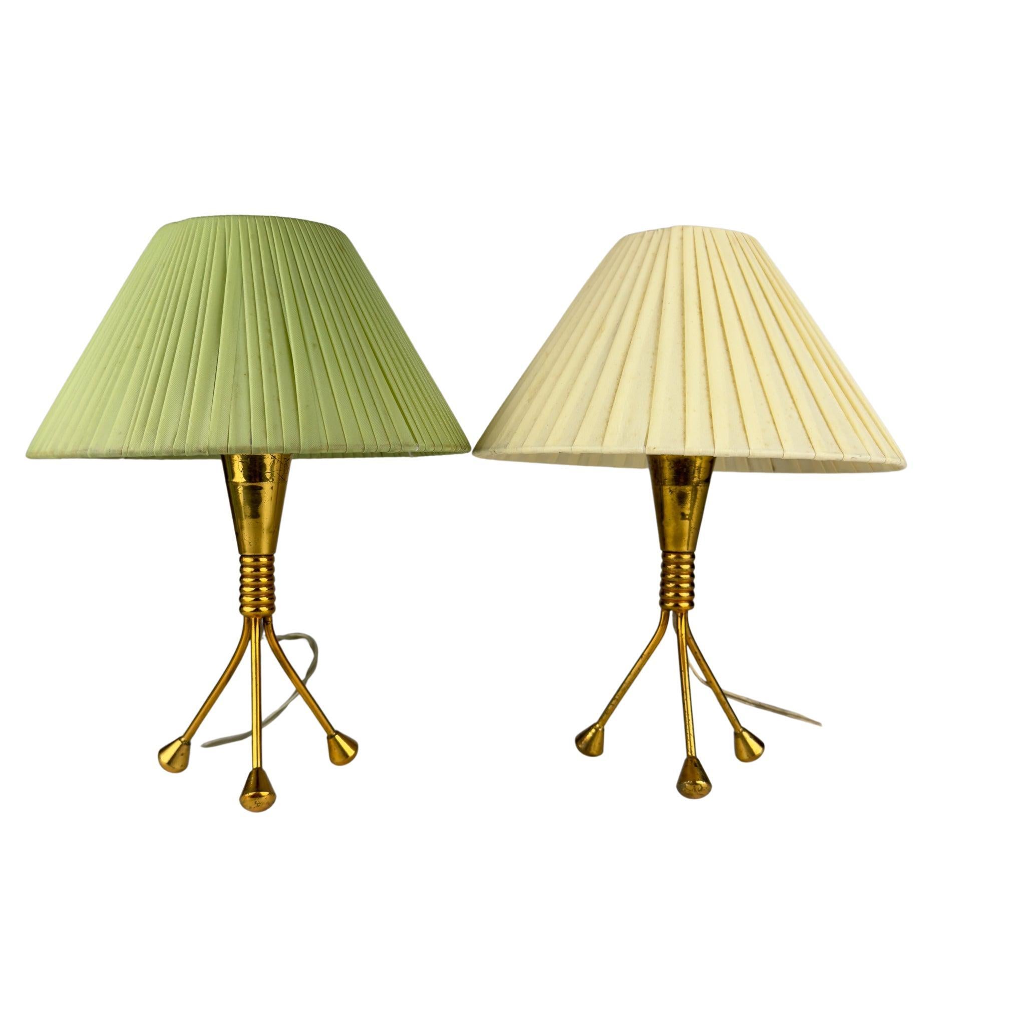 Vintage metal table lamp, Italy 1950s, Set of 2 en vente