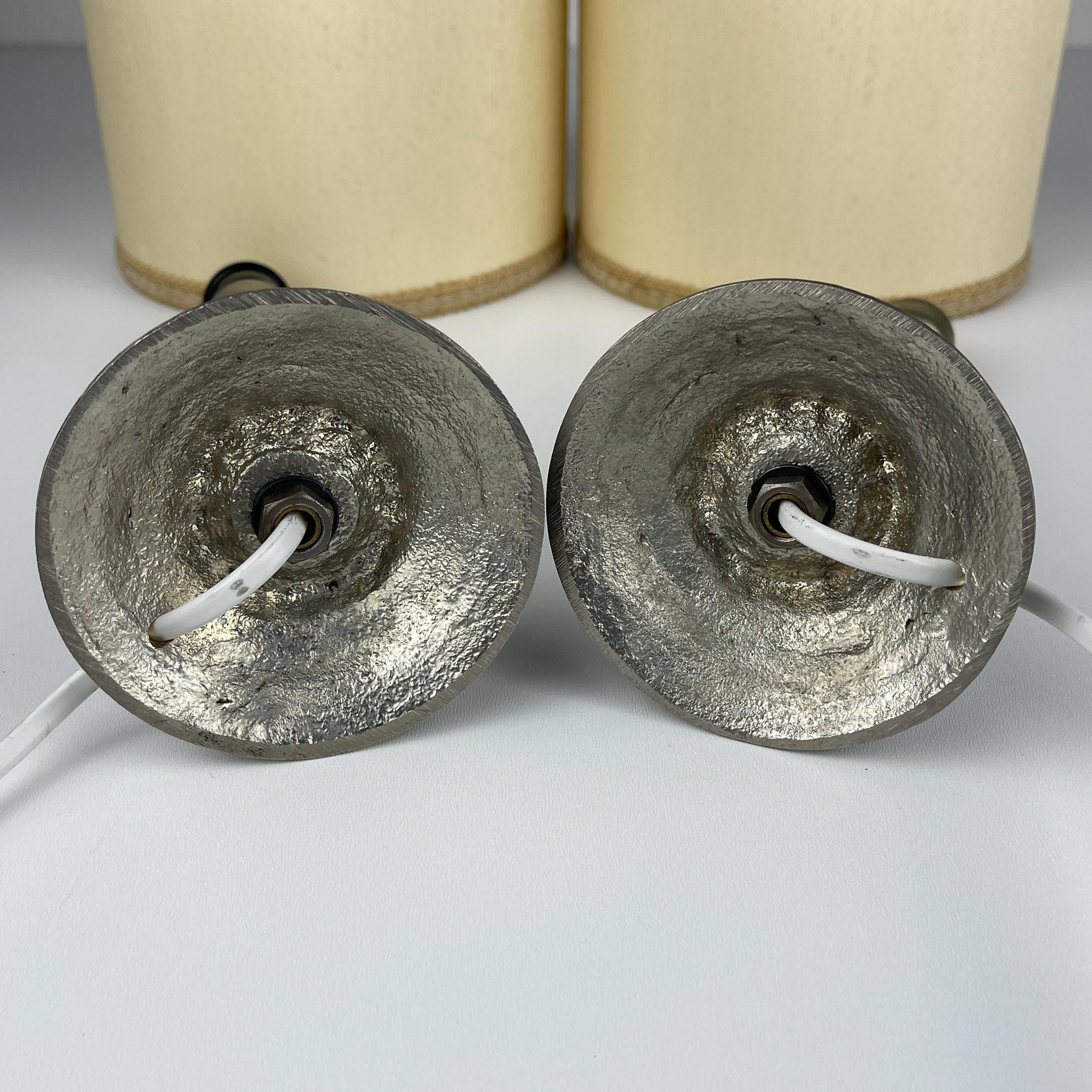 Vintage Tischlampe aus Metall, Italien 1960er, 2er Set im Angebot 8
