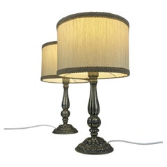 Vintage metal table lamp, Italy 1960s, Set of 2