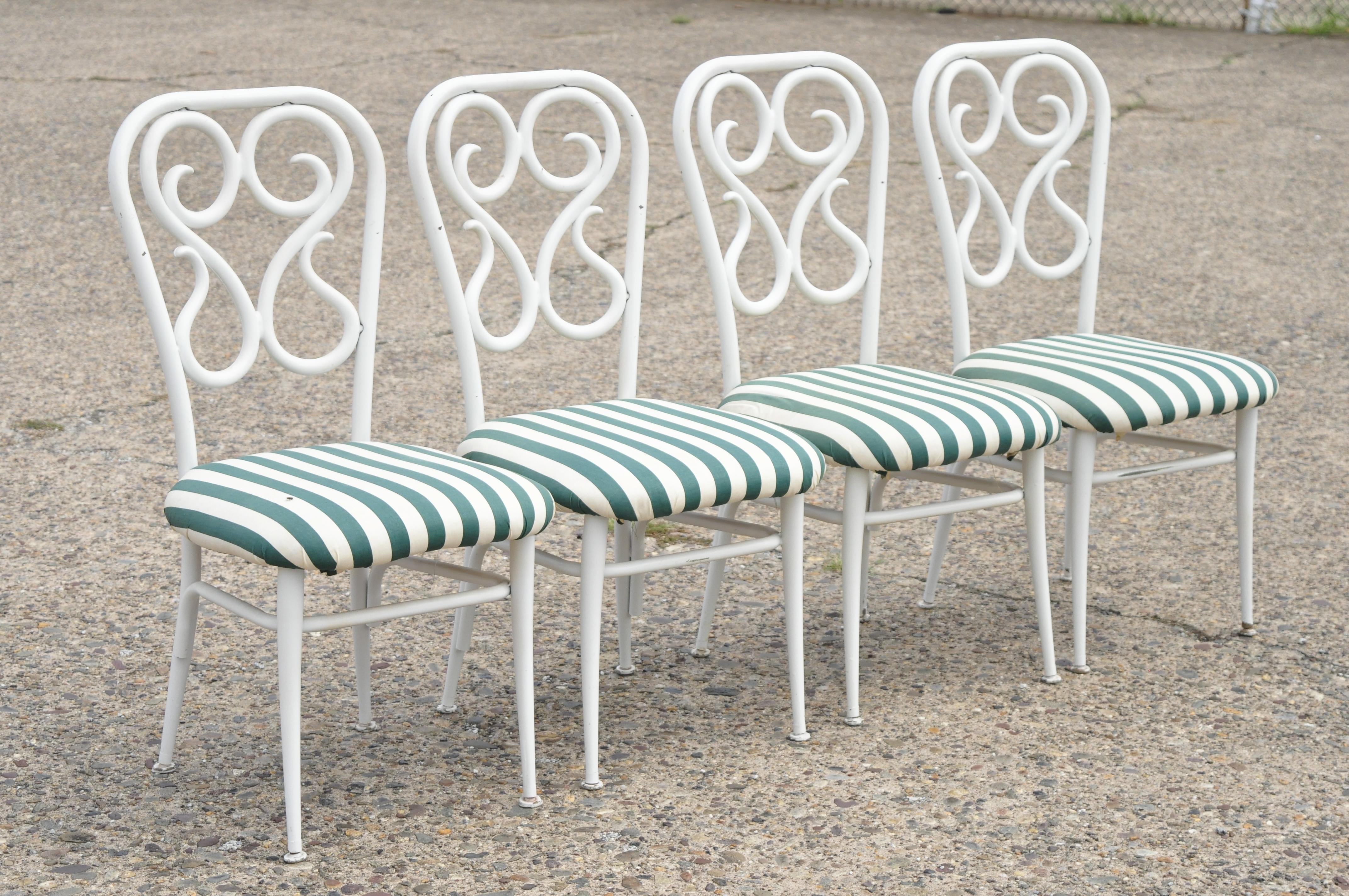 Vintage Metal Thonet Bentwood Austrian Style Bistro Dining Chairs, Set of 4 For Sale 5