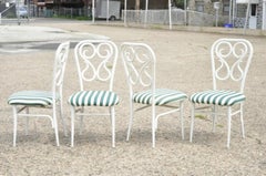 Vintage Metal Thonet Bentwood Austrian Style Bistro Dining Chairs - Set of 4