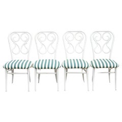 Retro Metal Thonet Bentwood Austrian Style Bistro Dining Chairs, Set of 4