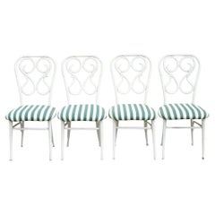 Vintage Metal Thonet Bentwood Austrian Style Bistro Dining Chairs - Set of 4