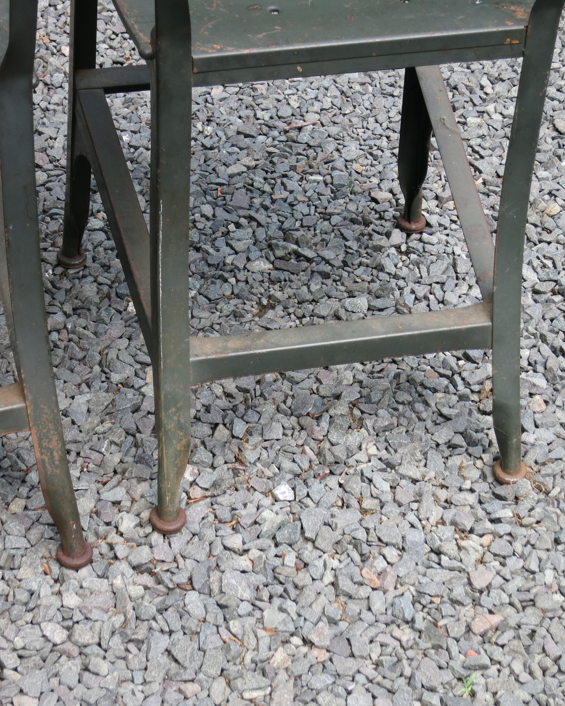 Vintage Metal Toledo Chairs 4 For Sale 3
