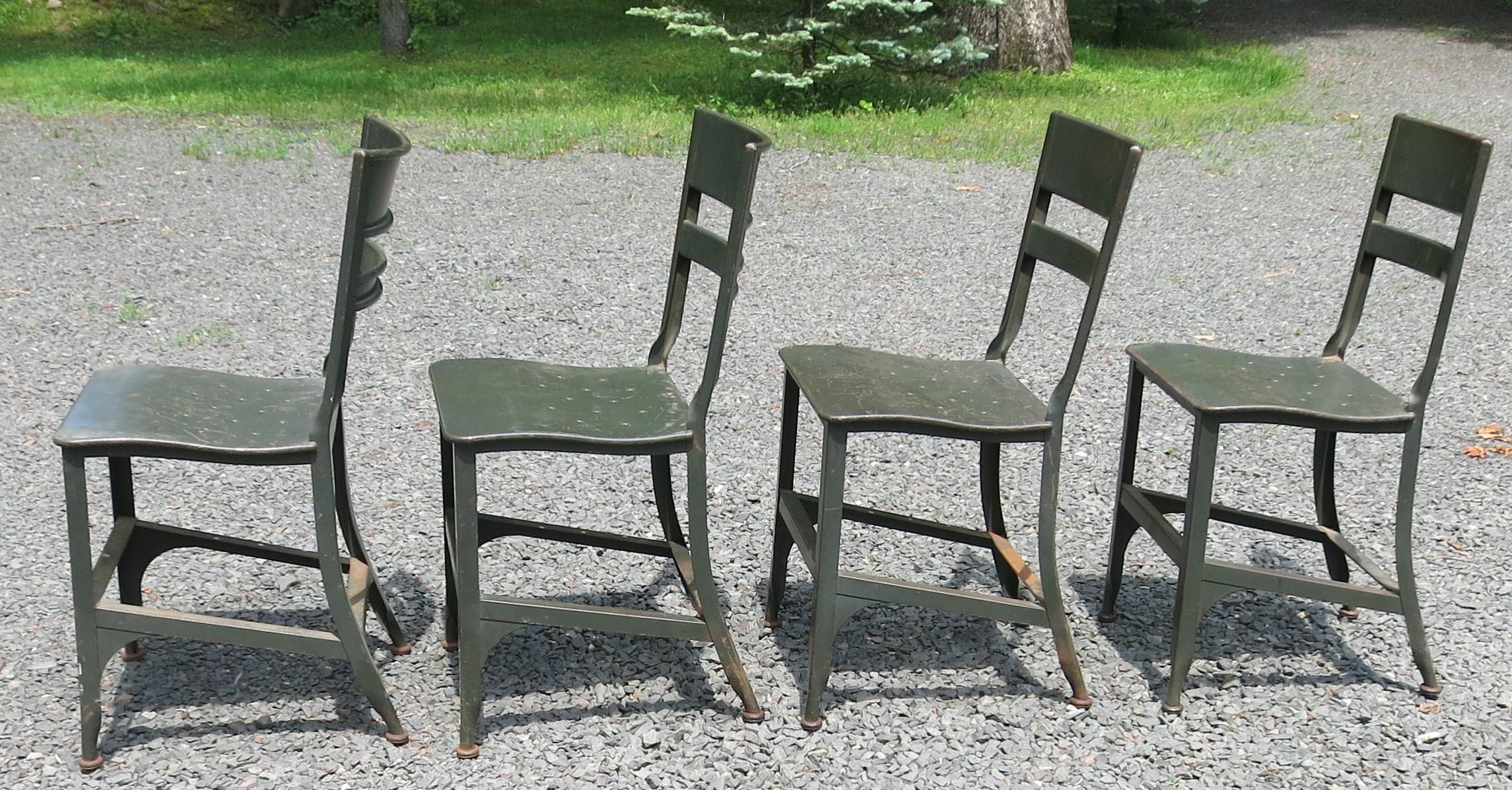 American Vintage Metal Toledo Chairs 4 For Sale