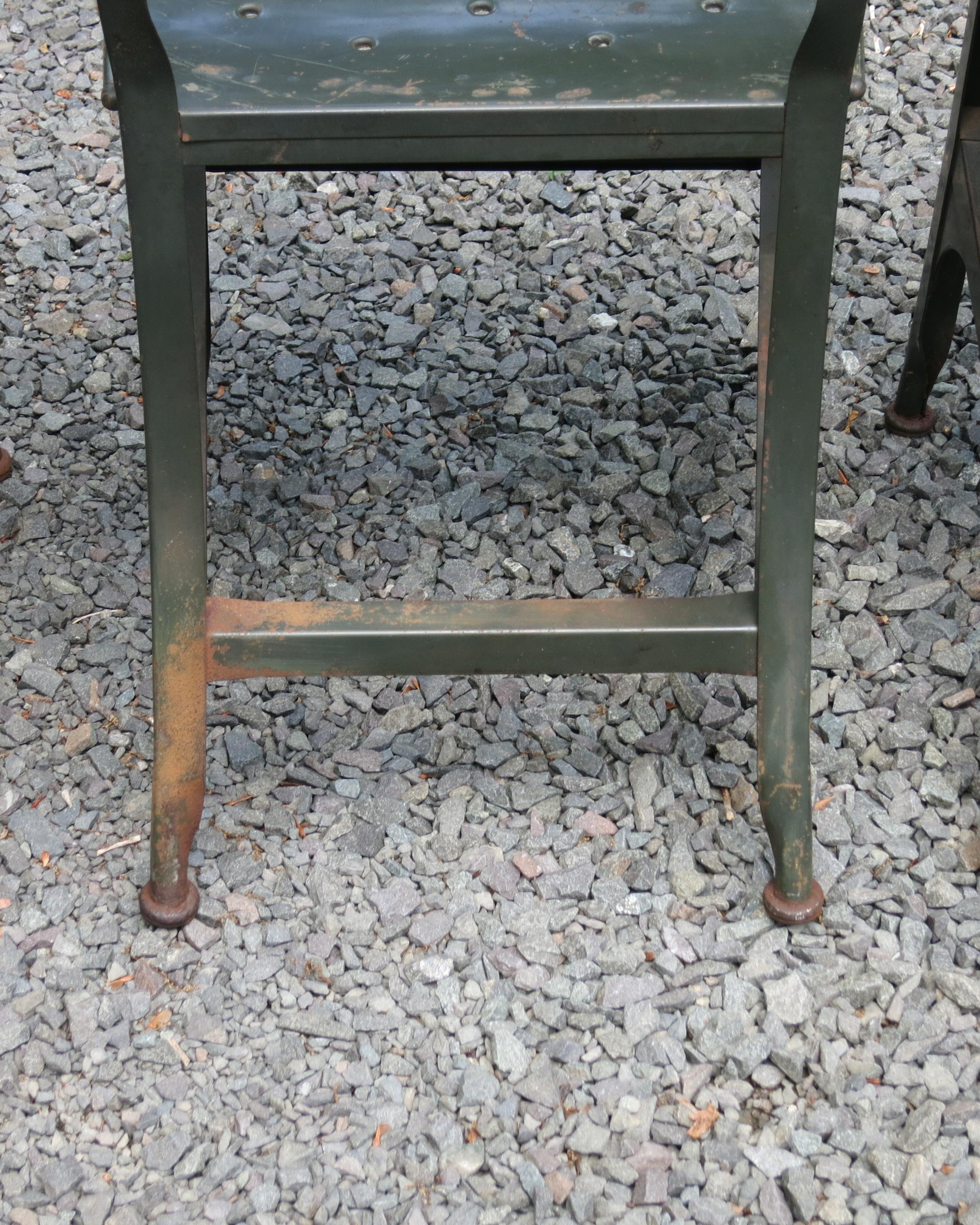 Vintage Metal Toledo Chairs 4 For Sale 1