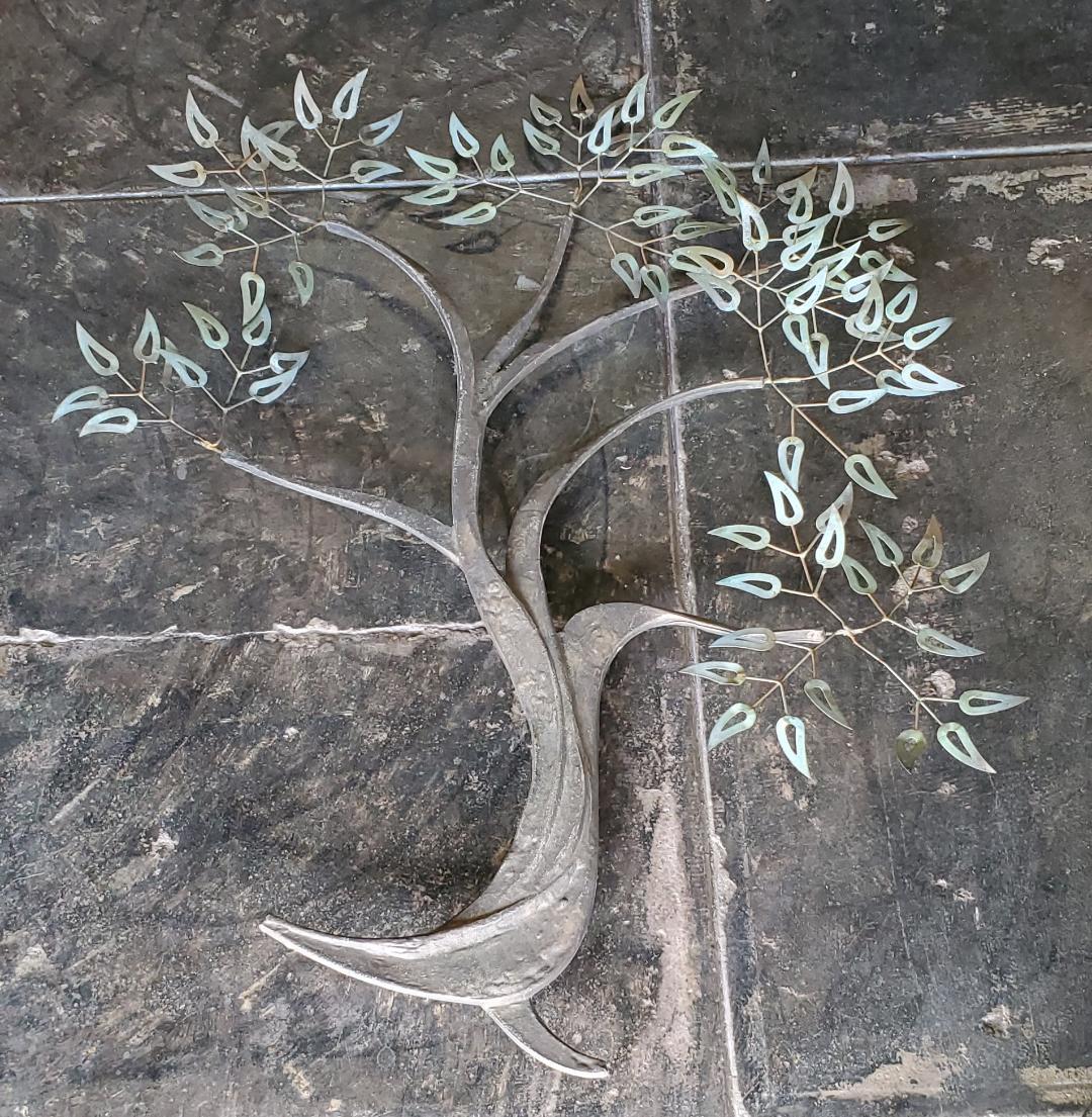 Vintage Metal Tree Wall Sculpture For Sale 10