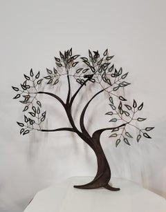Vintage Metal Tree Wall Sculpture