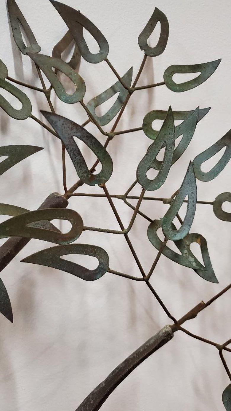 Escultura de pared de árbol de metal vintage en Bueno estado para la venta en Monrovia, CA