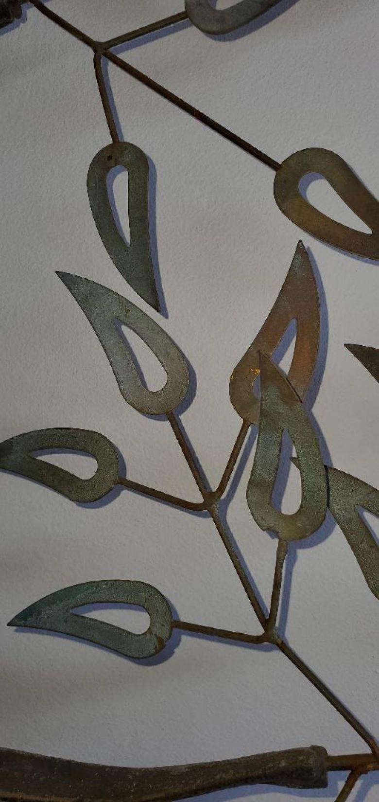 Vintage Metal Tree Wall Sculpture In Good Condition For Sale In Monrovia, CA