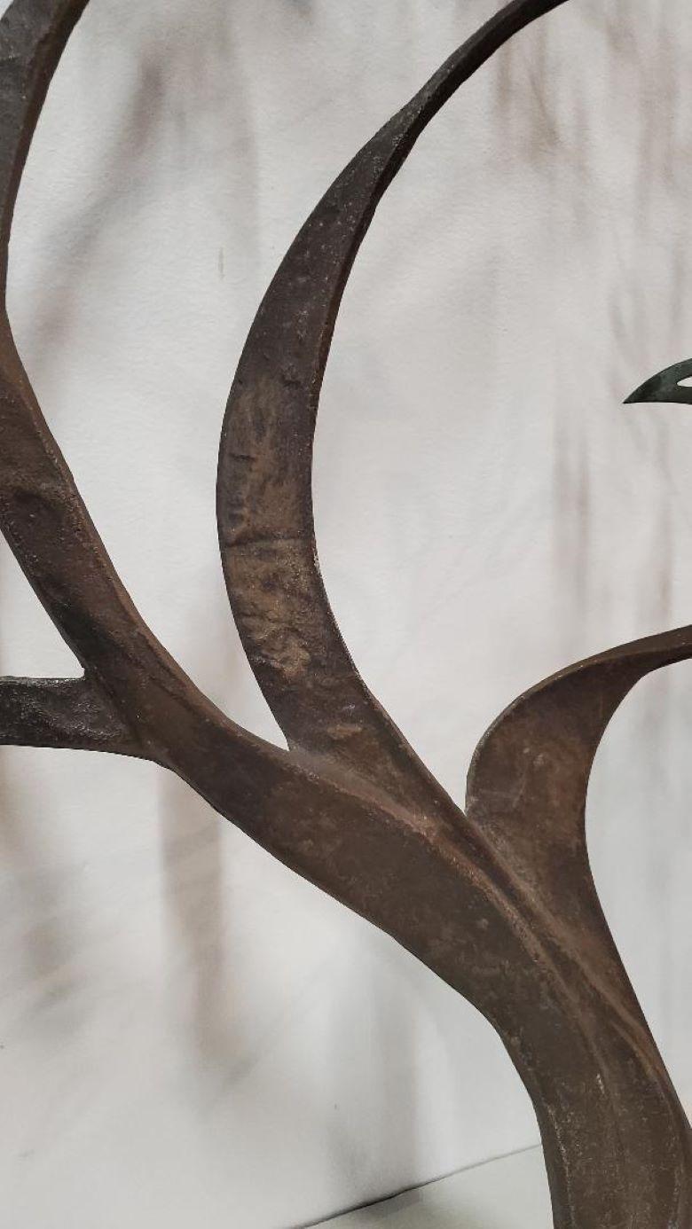 20th Century Vintage Metal Tree Wall Sculpture For Sale