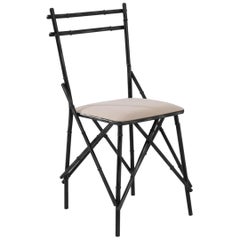 Vintage Metal Upholstered Chair