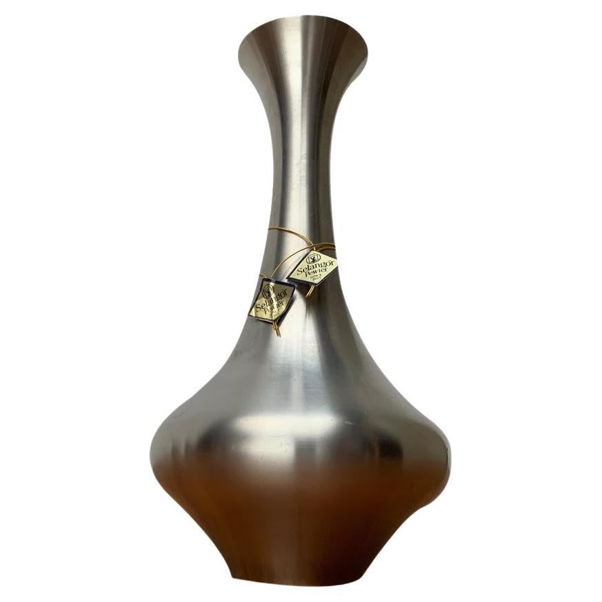 Vintage Metal Vase from Selangor Pewter, 1980s