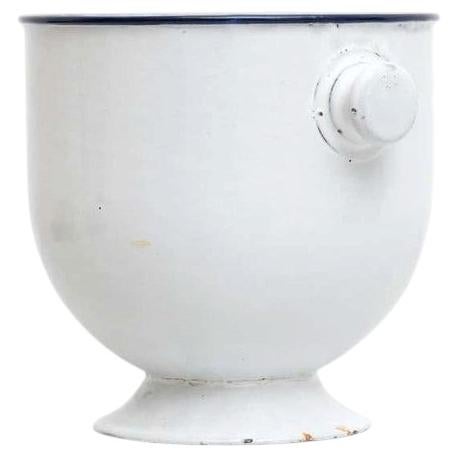 Vintage Metal Vase by Unknown Maker, Rustic Design, Spain, Circa 1930 For Sale