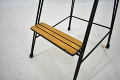 Vintage-Treppen aus Metall und Holz, Tschechoslowakei, 1950er Jahre