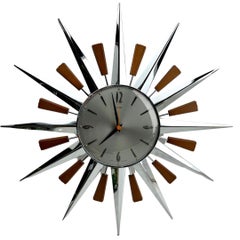 Vintage Metamec Starburst Wall Clock made in England 1970s