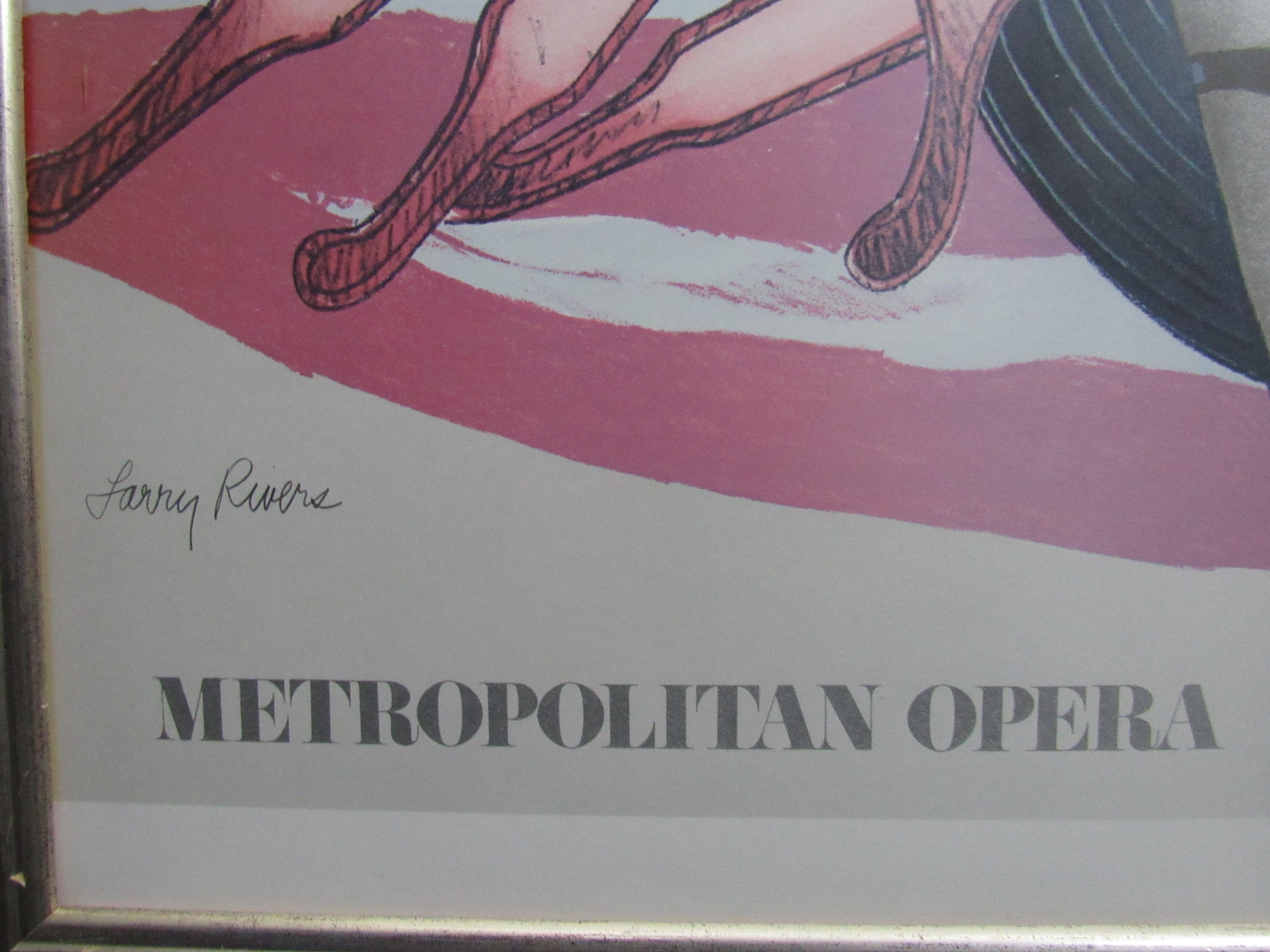 Lithographie vintage du Metropolitan Opera encadrée 