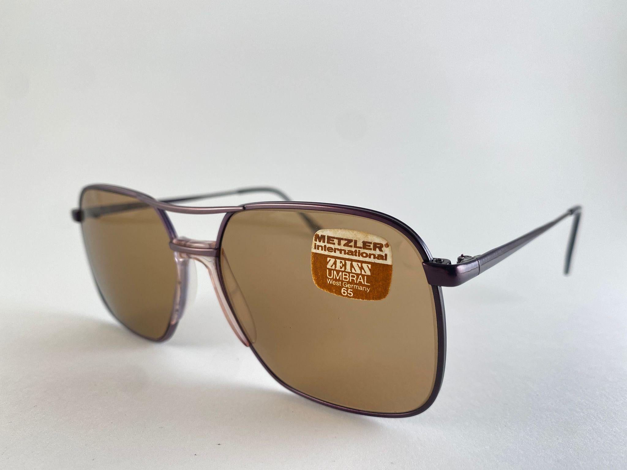 Vintage Metzler Metallic Copper Frame Sunglasses Made in Germany 1970's Excellent état - En vente à Baleares, Baleares