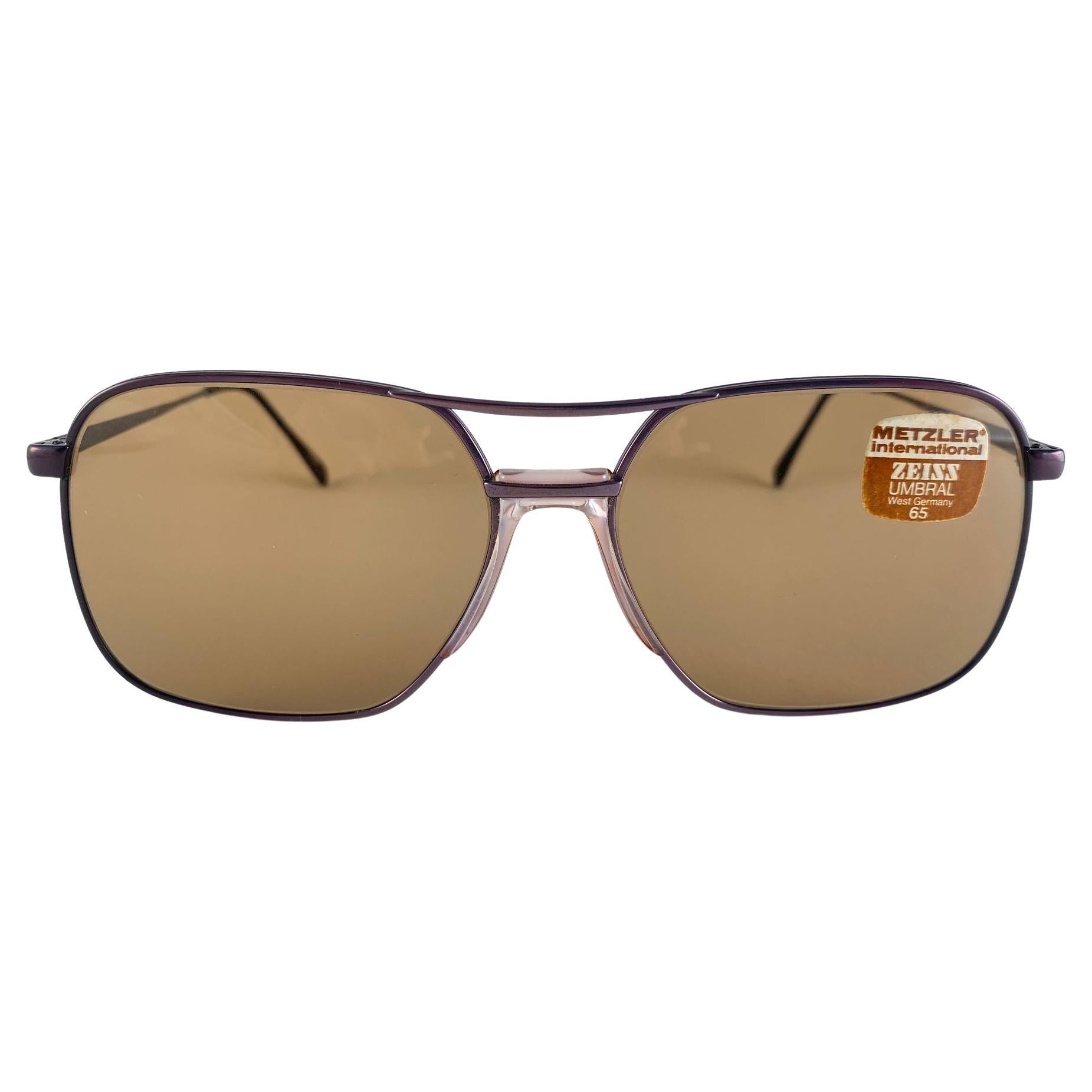 Vintage Metzler Metallic Copper Frame Sunglasses Made in Germany 1970's en vente