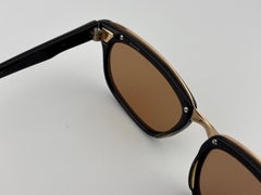 Vintage Metzler Midcentury Toffee & Gold Cat Eye Sunglasses Germany 1960's