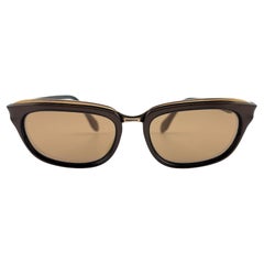 Vintage Metzler Midcentury Toffee & Gold Cat Eye Sonnenbrillen Deutschland 1960's Vintage Metzler Midcentury Toffee & Gold Cat Eye Sonnenbrillen Deutschland 1960's