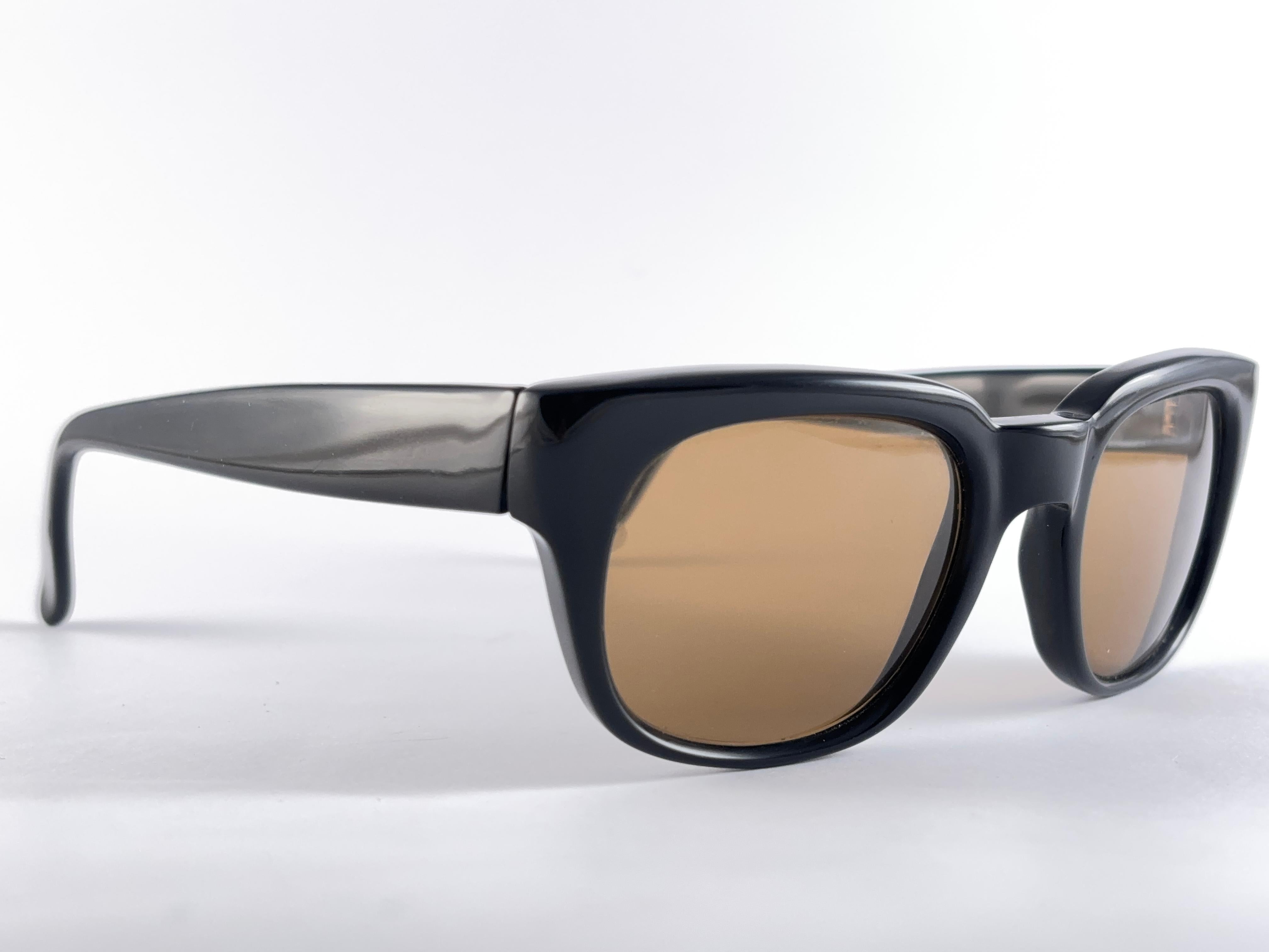 Vintage Metzler Robust Black Frame Sunglasses Made in Germany 1970's For Sale 3