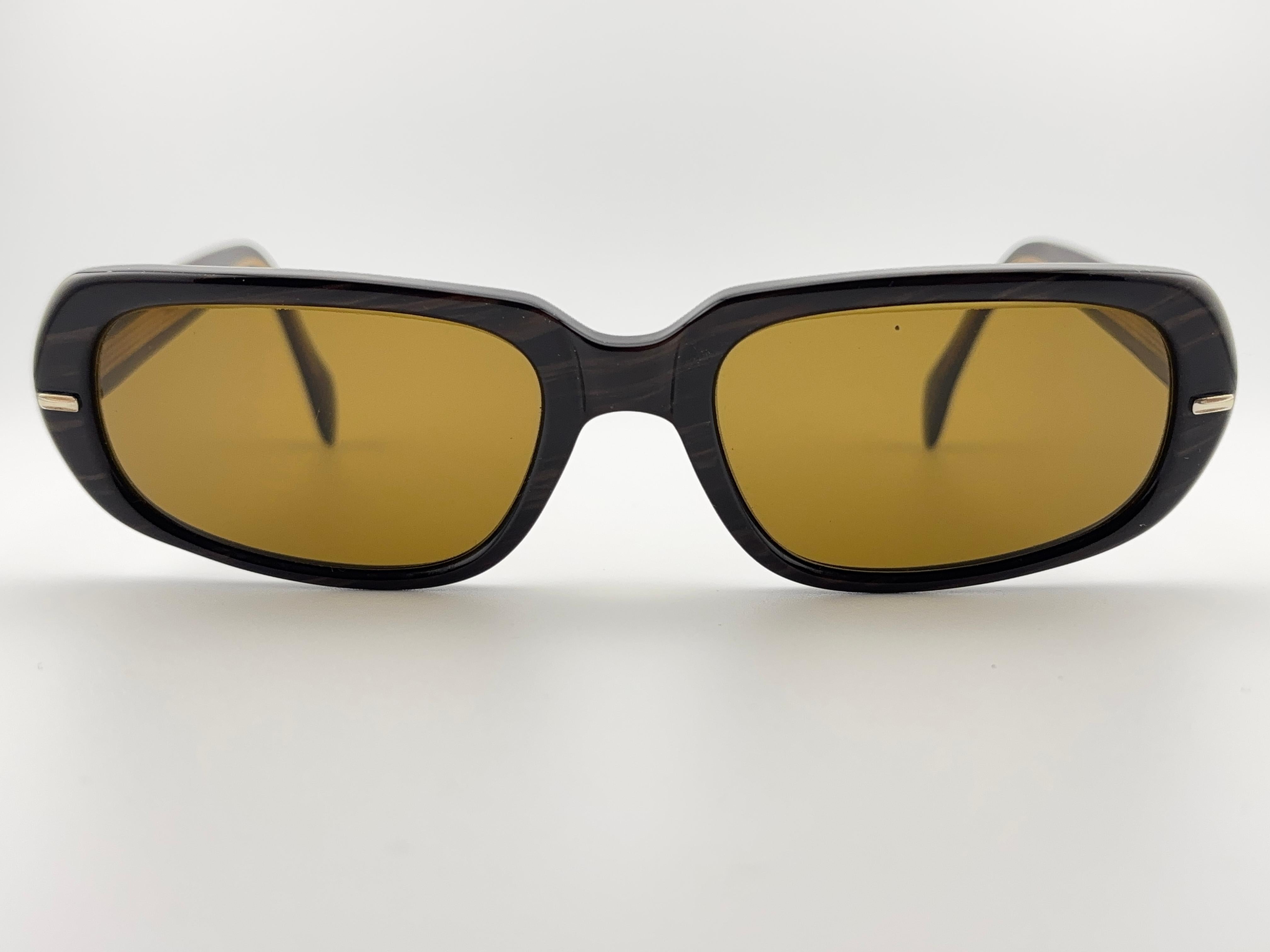 Vintage Metzler Wide Deep Brown Midcentury Sunglasses 1960
s For Sale