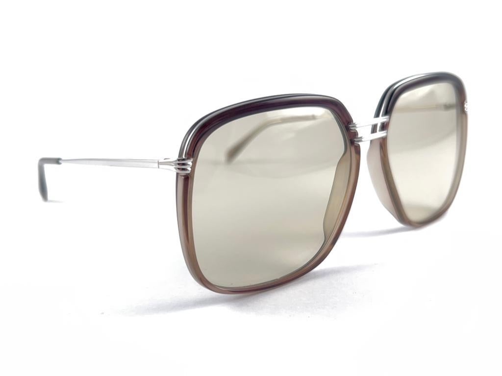 Vintage Metzler Zeiss Umbral 2900 Oversized Silver Germany 1970'S Sunglasses For Sale 1