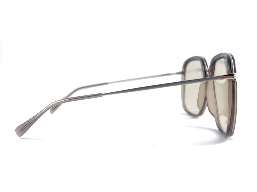 Vintage Metzler Zeiss Umbral 2900 Oversized Silver Germany 1970'S Sunglasses For Sale 2