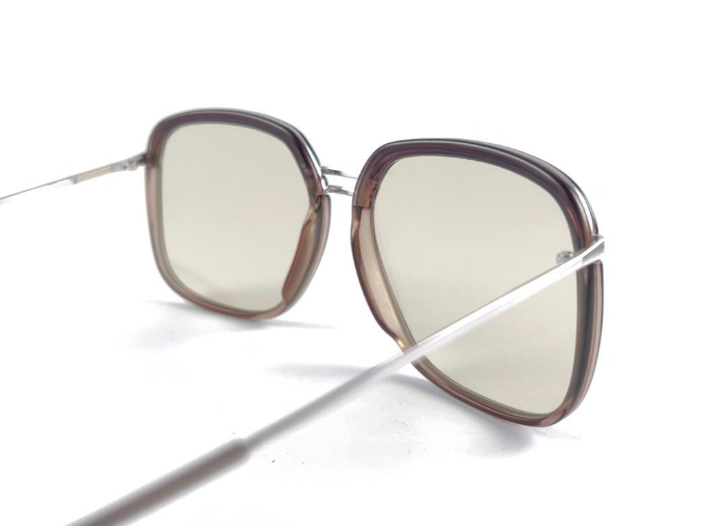 Vintage Metzler Zeiss Umbral 2900 Oversized Silver Germany 1970'S Sunglasses For Sale 5