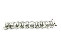 Vintage Mexican 850 Silver Coffee Bean & Foliage Bracelet