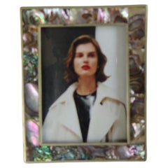 Vintage Mexican Abalone Shell Decorative Picture Frame