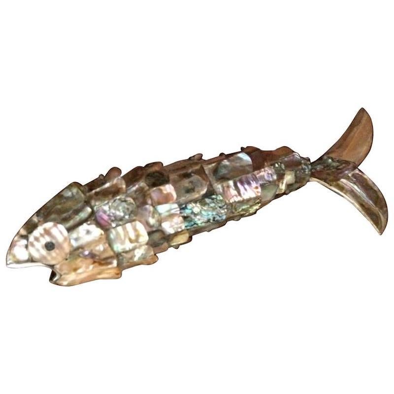 mother of pearl fish bottle opener