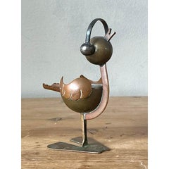 Vintage Mexican Brass and Copper Ashtray