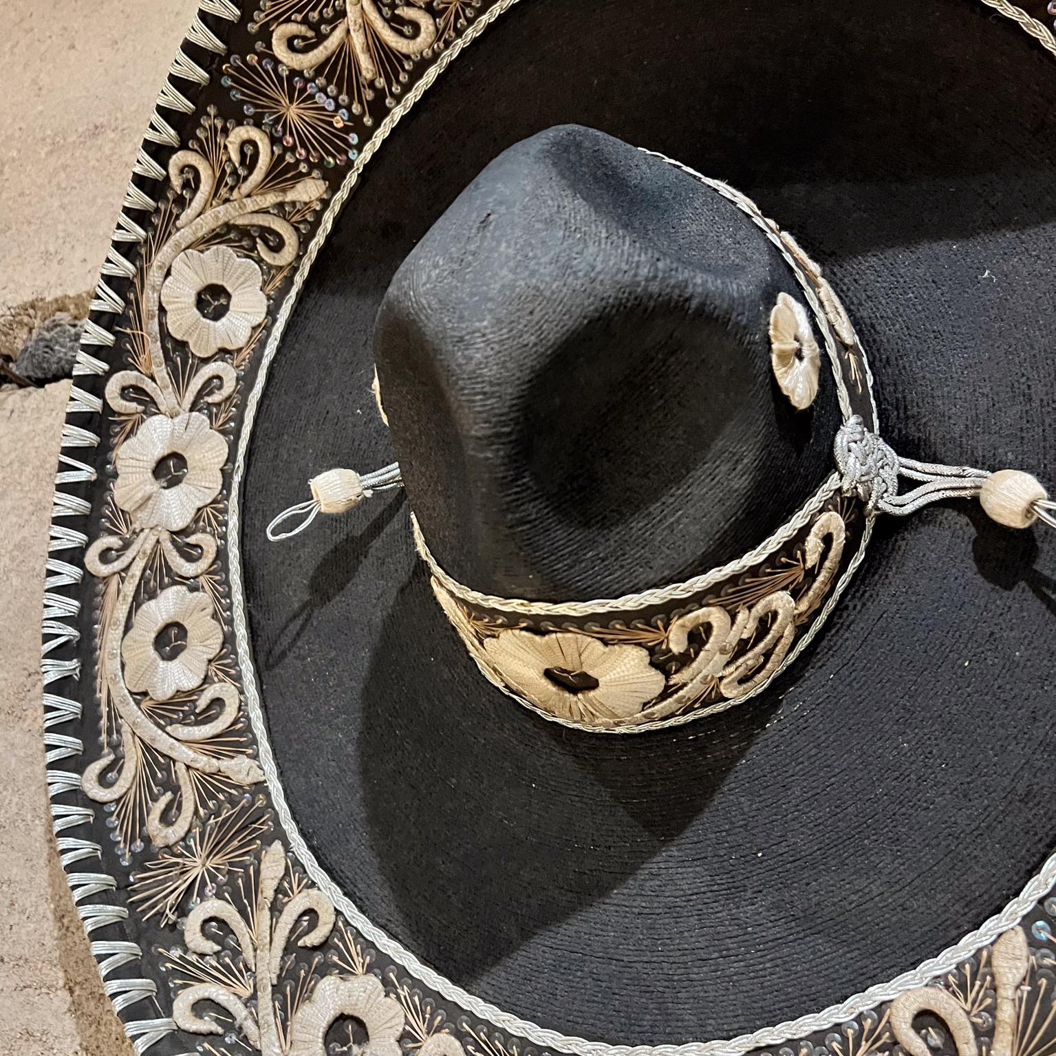Vintage mexikanischen Charro Hut dekorative Mariachi Sombrero im Angebot 3