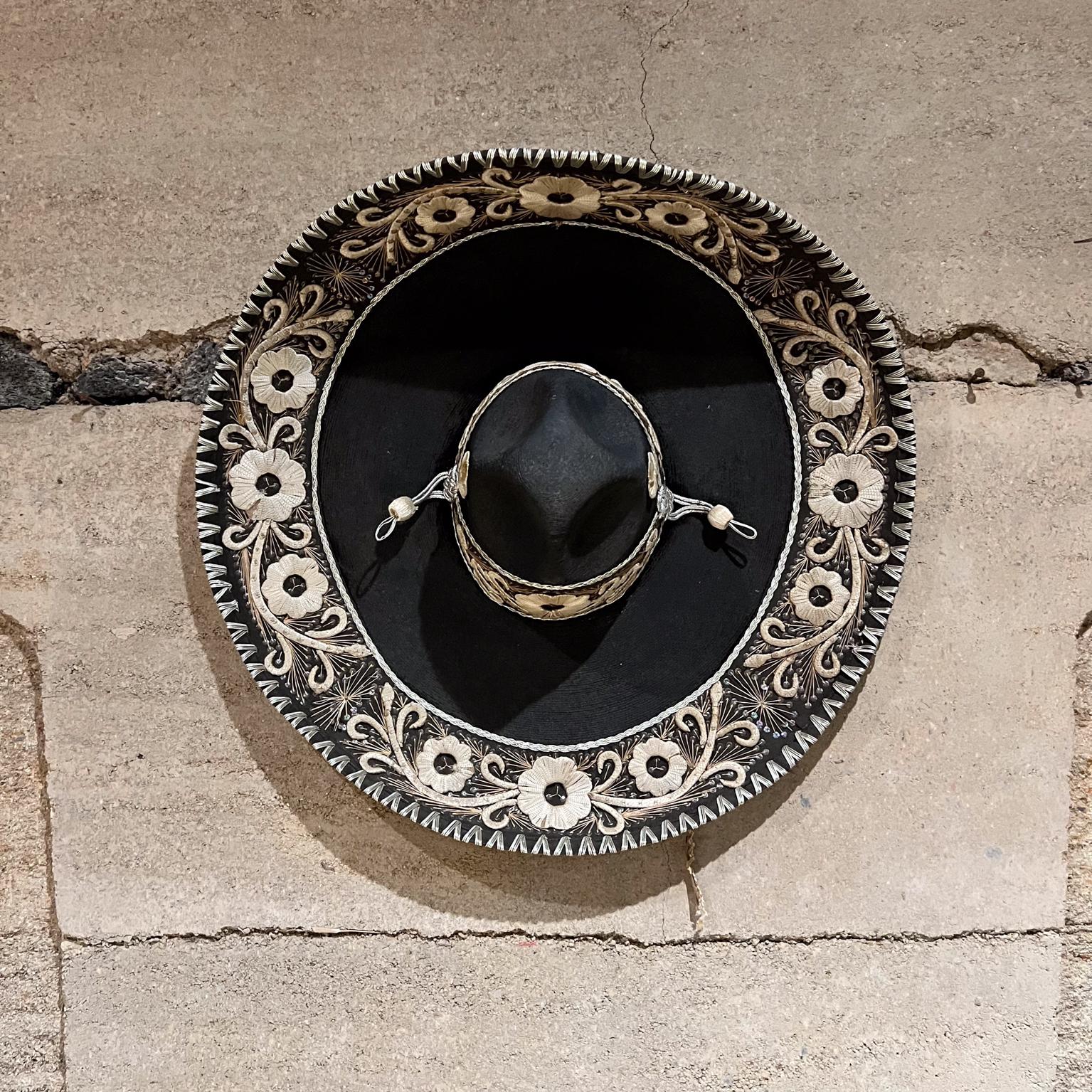 Vintage mexikanischen Charro Hut dekorative Mariachi Sombrero (Stoff) im Angebot