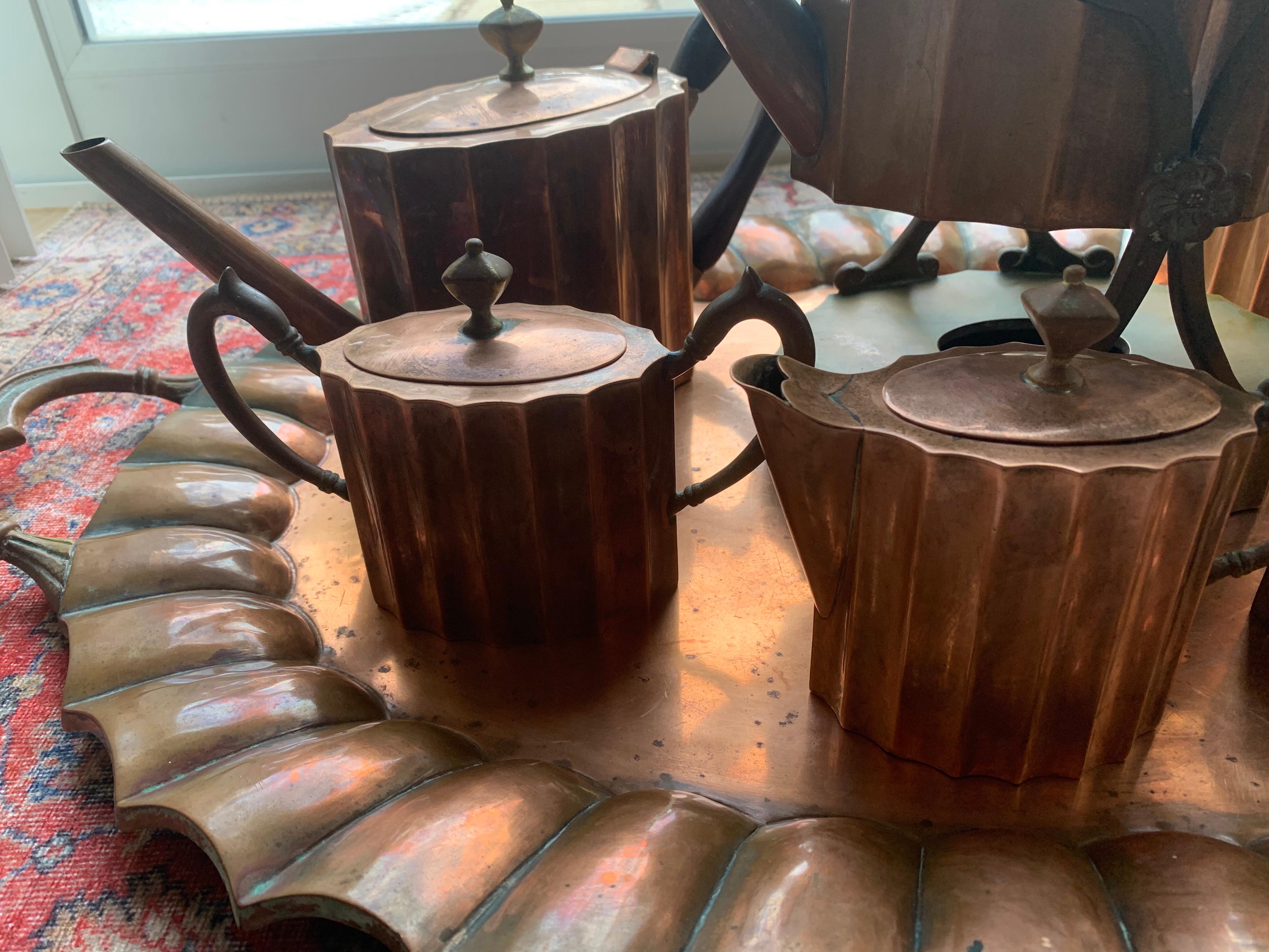 Vintage Mexican Copper 7Pc Coffee and Tea Set at 1stDibs mexican tea