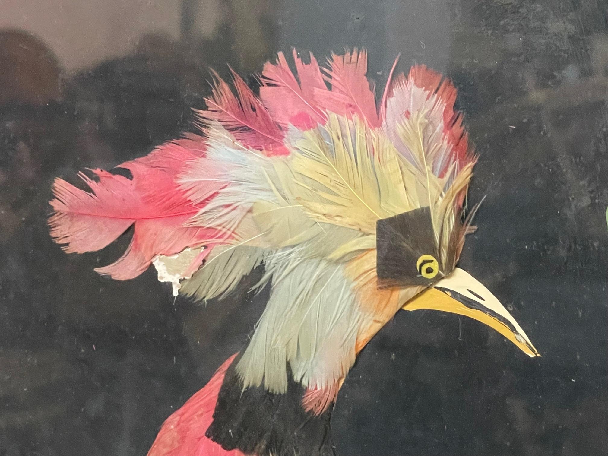 vintage mexican feather art