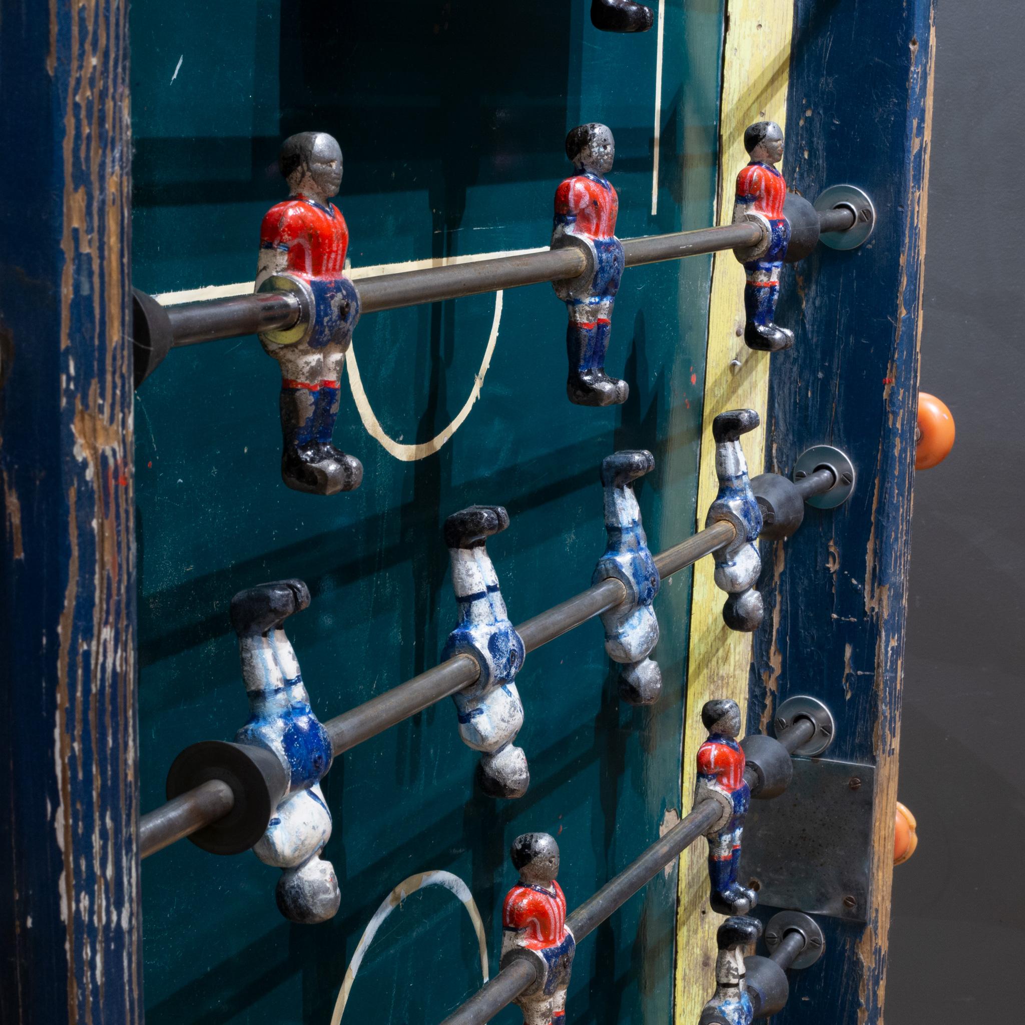 Vintage Mexican Foosball Table with Metal Players, circa 1940-1970 In Good Condition For Sale In San Francisco, CA