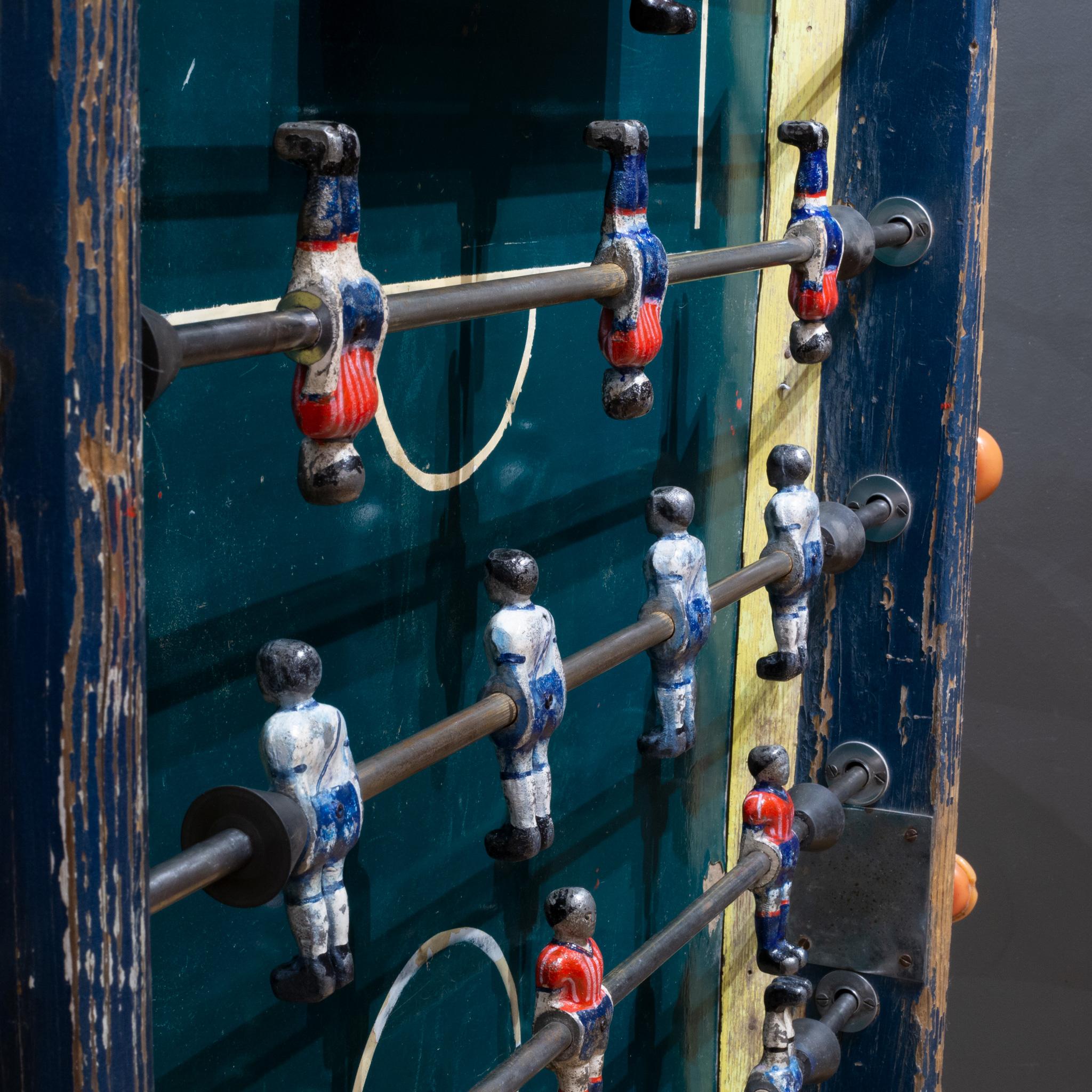 20th Century Vintage Mexican Foosball Table with Metal Players, circa 1940-1970 For Sale