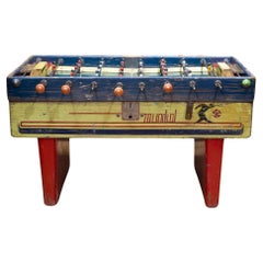 Vintage Mexican Foosball Table with Metal Players, circa 1940-1970
