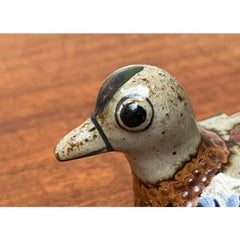 Vintage Mexican Handpainted Duck Figurine by Jorge Wilmot Tonala, 1970s