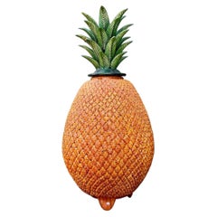 Vintage Mexican Hilario Alejo Madrigal Glazed Terracotta Pineapple