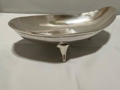 Vintage Mexican Mid-Century Modern Sterling Silver Footed Bowl or Dish by Zurita