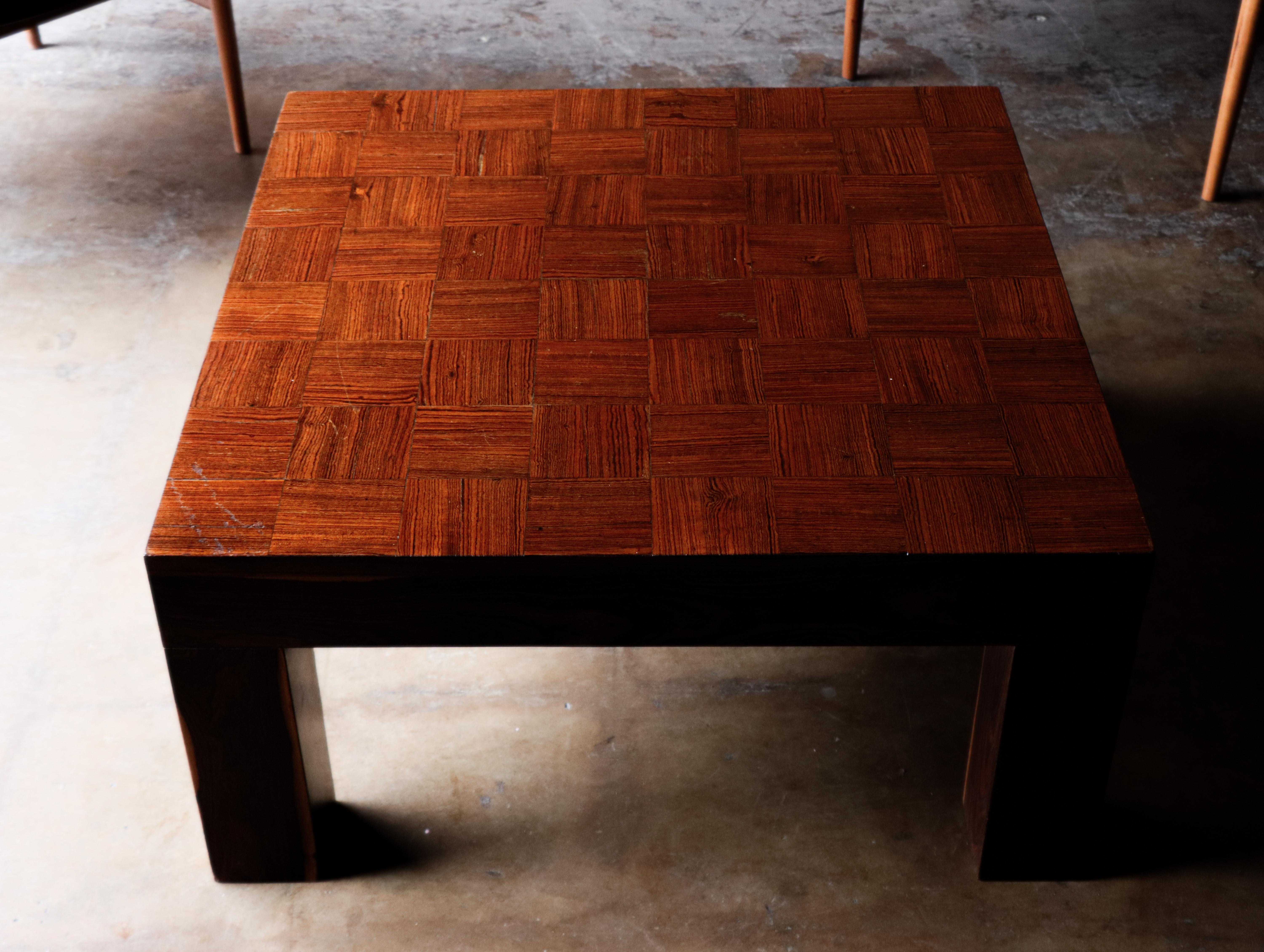 Moderner mexikanischer Couchtisch/Cocktailtisch im Vintage-Stil von Don Shoemaker, Cocobolo-Rosenholz im Angebot 4