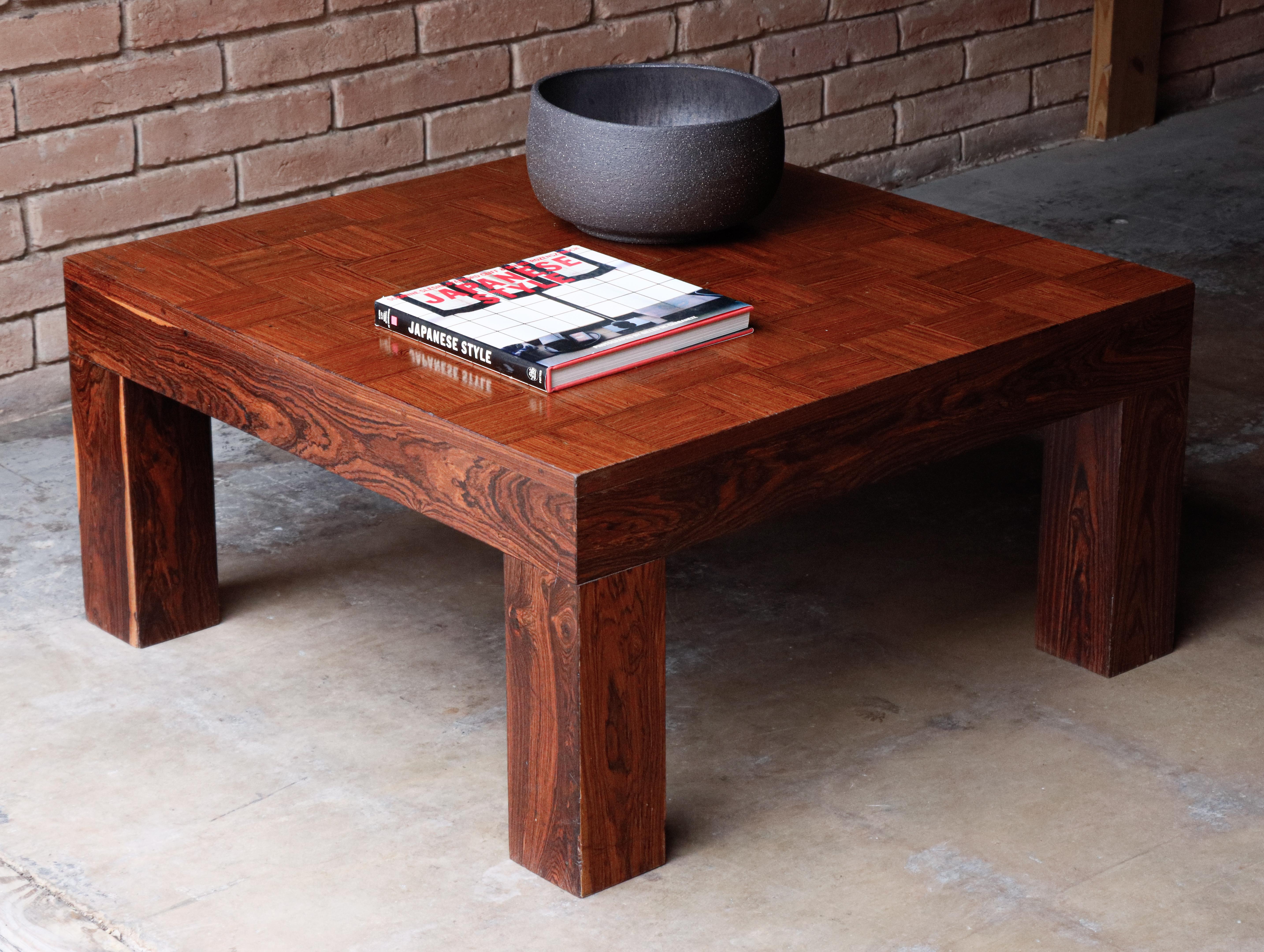 Moderner mexikanischer Couchtisch/Cocktailtisch im Vintage-Stil von Don Shoemaker, Cocobolo-Rosenholz im Angebot 5